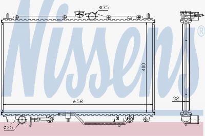 Nissens 62860A радиатор, охлаждение двигателя на MITSUBISHI CARISMA (DA_)