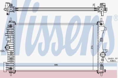 NISSENS Радиатор охлаждения двигателя CHEVROLET / GMC MALIBU (12-) 2.0 D (1300290, 630717)