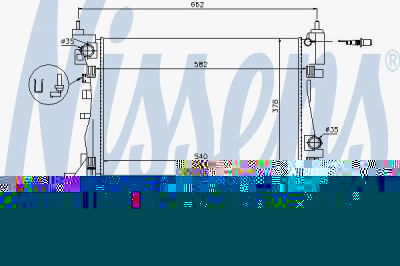 NISSENS Радиатор основной OPEL Corsa D 2006-> mot.1,2/1,4L /МКПП (1300312, 630743)