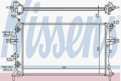 Nissens 63246A радиатор, охлаждение двигателя на OPEL ASTRA G универсал (F35_)