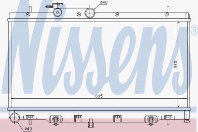 NISSENS Радиатор SUBARU LEGACY IV 2.0-3.0 04- (45111AG011, 64114)