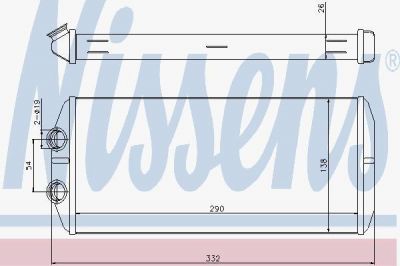 NISSENS Теплообменник, отопление салона (71164)