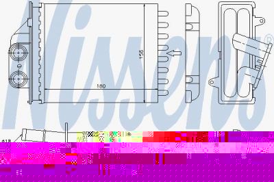 Nissens 71453 теплообменник, отопление салона на FIAT PANDA (169)