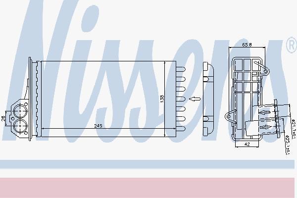 NISSENS Радиатор печки PEUGEOT 206 98- (6448G3, 72941)