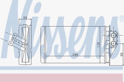 NISSENS Радиатор отопителя PSA 307 00-07 (с кондиционером)(249x120x39mm) (6448K4, 72944)