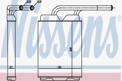 Nissens 73349 теплообменник, отопление салона на RENAULT TWINGO I (C06_)