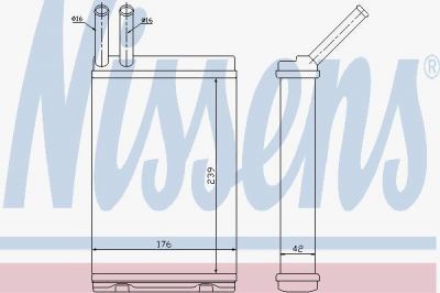 NISSENS Радиатор отопителя VOLVO 740/760/940/960 82-98 (13 07 236, 73642)