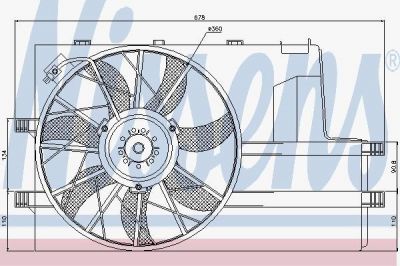Nissens 85604 вентилятор, охлаждение двигателя на MERCEDES-BENZ A-CLASS (W168)