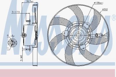 Nissens 85716 вентилятор, охлаждение двигателя на VW POLO CLASSIC (6KV2)