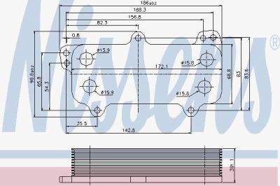 Nissens 90684 Радиатор масляный VW TOUAREG/T5 2.5TD 02-