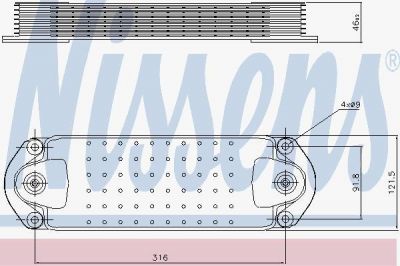 NISSENS Радиатор масляный VOLVO (теплообменник) (90763)