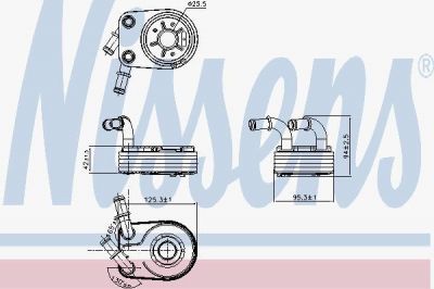 Nissens 90794 масляный радиатор, двигательное масло на FIAT STILO (192)