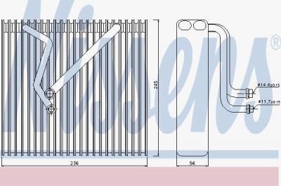 NISSENS ИспарителькондиционераADA3VWGolfVI/JettaIV/Tiguan (92163)