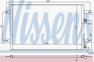 NISSENS Радиатор кондиционера FORD GALAXY (WGR) 1995/03-- (1015261, 94251)