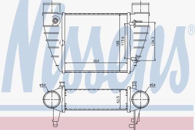 NISSENS Интеркулер AUDI A4 (B7) правый 96426 (96426)