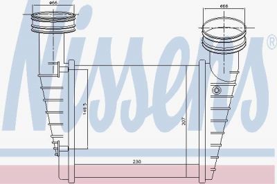 NISSENS Интеркулер VAG PASSAT B5 plus 1,9TDI 00-> (3B0145805D, 96680)