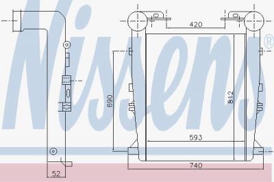 Nissens 97027 интеркулер на RENAULT TRUCKS Premium