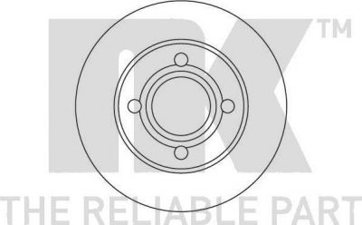 NK 204777 тормозной диск на AUDI 100 (44, 44Q, C3)