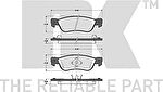 NK 221406 комплект тормозных колодок, дисковый тормоз на ISUZU GEMINI седан (JT)