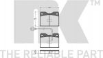 NK 221812 комплект тормозных колодок, дисковый тормоз на TALBOT 1307-1510