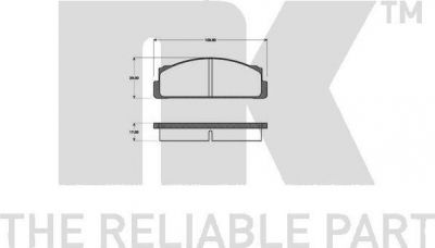 NK 222305 комплект тормозных колодок, дисковый тормоз на FIAT PANDA (141A_)
