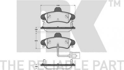 NK 222520 комплект тормозных колодок, дисковый тормоз на FORD MONDEO I (GBP)