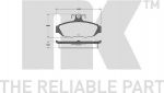 NK 222541 комплект тормозных колодок, дисковый тормоз на FORD USA TAURUS (P5_)