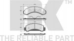 NK 222547 комплект тормозных колодок, дисковый тормоз на FORD USA BRONCO II