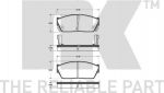 NK 222604 комплект тормозных колодок, дисковый тормоз на HONDA CIVIC III Hatchback (AL, AJ, AG, AH)