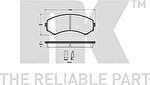 NK 223026 комплект тормозных колодок, дисковый тормоз на MITSUBISHI PROUDIA/DIGNITY (S4_A, S3_A)