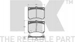 NK 223221 комплект тормозных колодок, дисковый тормоз на MAZDA 323 C IV (BG)