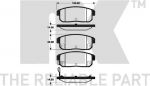 NK 223248 комплект тормозных колодок, дисковый тормоз на SUZUKI IGNIS II