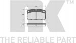 NK 223602 комплект тормозных колодок, дисковый тормоз на OPEL KADETT E Combo (38_, 48_)