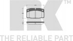 NK 223606 комплект тормозных колодок, дисковый тормоз на OPEL OMEGA A (16_, 17_, 19_)