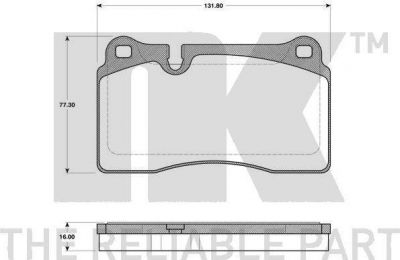 NK 2247109 комплект тормозных колодок, дисковый тормоз на AUDI TT Roadster (8J9)