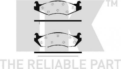 NK 229966 комплект тормозных колодок, дисковый тормоз на JEEP GRAND CHEROKEE I (ZJ)