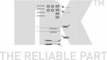 NK 7925600 комплектующие, тормозная колодка на FORD ESCORT IV кабрио (ALF)