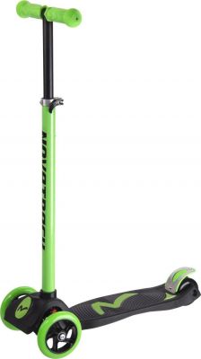 Novatrack 120RAINBOW.GN8 Самокат-кикборд 3-х колесный RainBow, подростковый, max 60кг, зеленый 126181