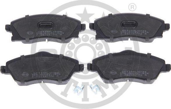OPTIMAL Колодки тормозные перед. Opel Corsa/Tigra/Meriva 1,2-1,8L 01=> 1605081/1605092/1605964/1605974 (573011, 12126)