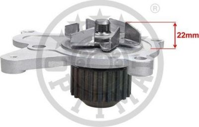 OPTIMAL Насос водяной HYUNDAI Accent (LC) 1.5CRDi 02-; Elantra (XD), Santa Fe (SM) 2.0CRDi 01-; Getz 1.5CRDi 03-; Tucson 2.0CRDi 04-; KIA Carens II 2.0CRDi 02-; Cerato 2.0CRDi 04- (2510027000, AQ-2083)