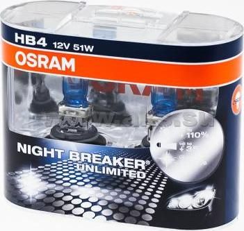 OSRAM Лампа OSRAM HB4 12V 51W9006NBU-DUOBOX HB4 51W +110% (63216926916, 9006NBU-DUOBOX) OSRAM Лампа OSRAM HB4 12V 51W9006NBU-DUOBOX HB4 51W +110% (63216926916, 9006NBU-DUOBOX)