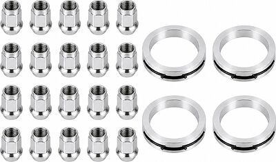 Монтажный комплект OZ Racing 81710124 для Toyota: 20 открытых гаек D21 M12x1,5, конус 60°, SW21, высота 25 мм, 4 кольца L 75/54,06 мм со стопорами