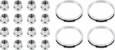 Монтажный комплект OZ Racing 81710187 для Ford и Mazda: 16 открытых гаек D27 M12x1,5, конус 60°, SW21, высота 21 мм, 4 кольца S 68/63,4 мм со стопорами