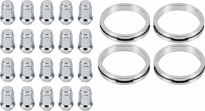 Монтажный комплект OZ Racing 81710312 для Honda, Cadillac и Pontiac: 20 закрытых гаек D6 M12x1,5, конус 60°, SW19, высота 34 мм, 4 кольца XL 79/70,3 мм со стопорами