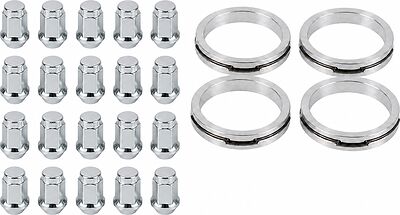 Монтажный комплект OZ Racing 81710321 для Honda и Acura: 20 закрытых гаек D6 M12x1,5, конус 60°, SW19, высота 34 мм, 4 кольца XL 79/64,1 мм со стопорами