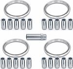 Монтажный комплект OZ Racing 81710440: 20 гаек DST20A M12x1,5, конус 60°, 4 кольца L 75/67,1 мм со стопорами и ключ CH19