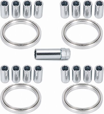 Монтажный комплект OZ Racing 81710484: 16 гаек DST20B M12x1,25, конус 60°, 4 кольца S 68/59,06 мм со стопорами и ключ CH19