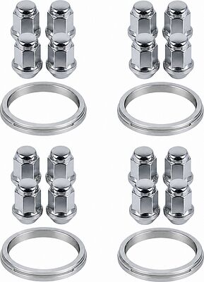Монтажный комплект OZ Racing 81710493: 16 закрытых гаек D9 M12x1,25, конус 60°, SW21, 4 кольца S 68/60,06 мм со стопорами