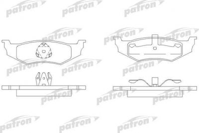 PATRON Колодки тормозные дисковые задн CHRYSLER: 300 M 98-04, CIRRUS 94-00, NEON 94-99, NEON II 99-, SEBRING 01-, SEBRING кабрио 01-, STRATUS 95-, STRATUS кабрио 96-01, VISION 93- (PBP1099)
