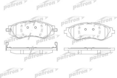 PATRON Колодки тормозные дисковые передн CHEVROLET: LACETTI 05-, NUBIRA седан 05-, NUBIRA универсал 05-, DAEWOO: LACETTI хечбэк 04-, NUBIRA Wagon 03-, NUBIRA седан 03- (PBP1905)